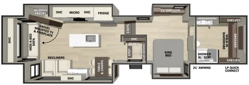 Forest River Cedar Creek 383FB floor plan