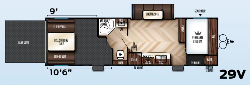 Forest River Vengeance Rogue 29V floor plan