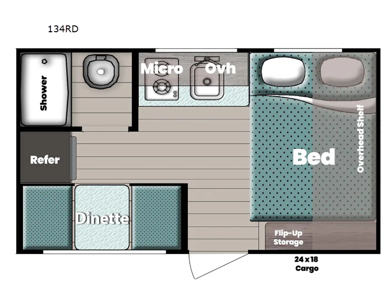 2025 Gulf Stream RV Ameri-Lite Super Lite 134RD - Floor plan