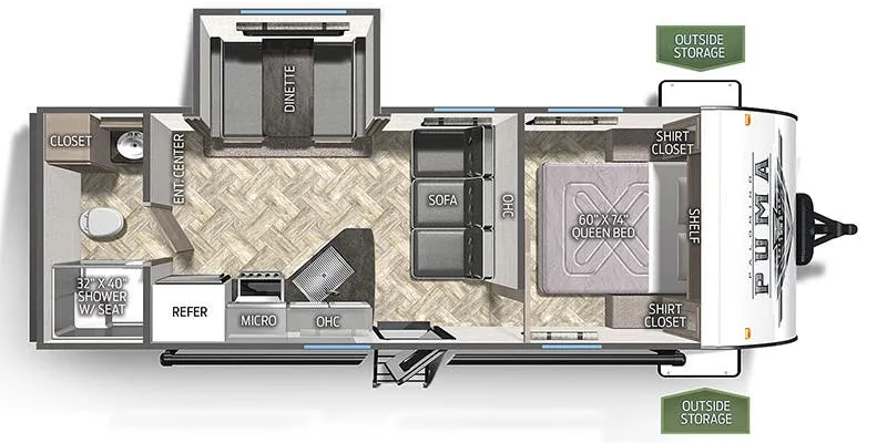 Palomino Puma XLE Lite 24FBSC floor plan
