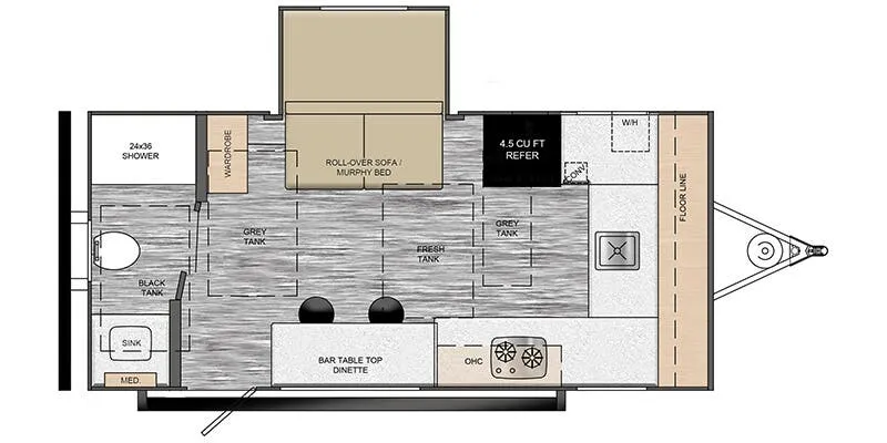 2025 Travel Lite Rove XL 17MB floor plan
