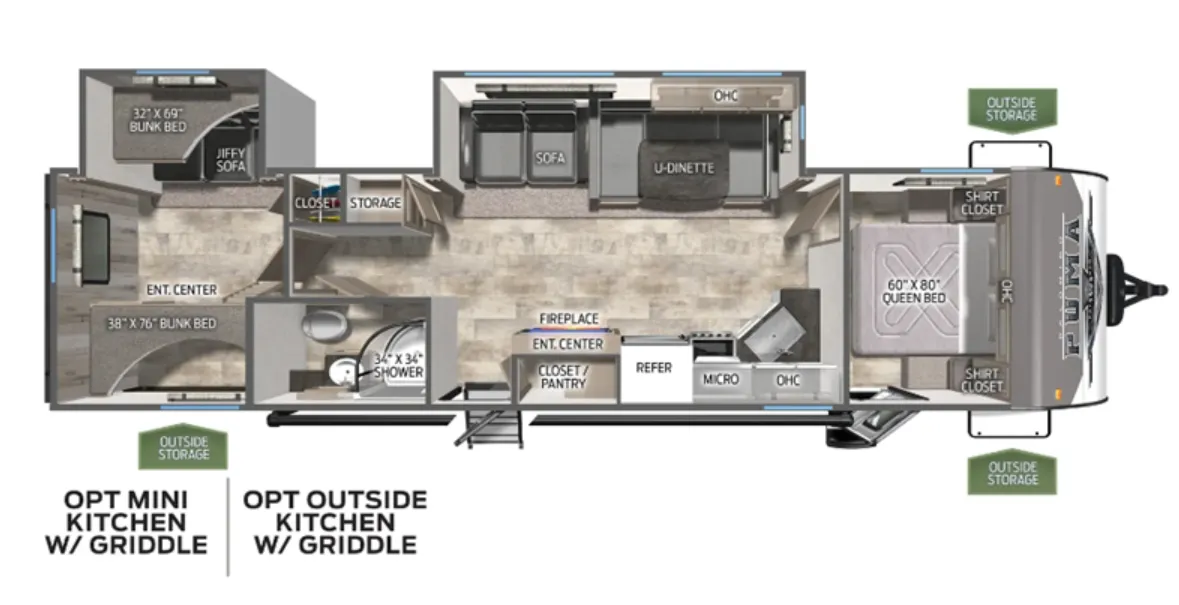 Palomino Puma 31QBBH floor plan