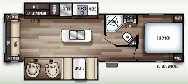 Forest River Cherokee 274WK floor plan