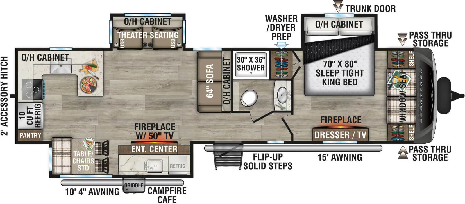 Venture RV SportTrek Touring Edition STT336VRK floor plan