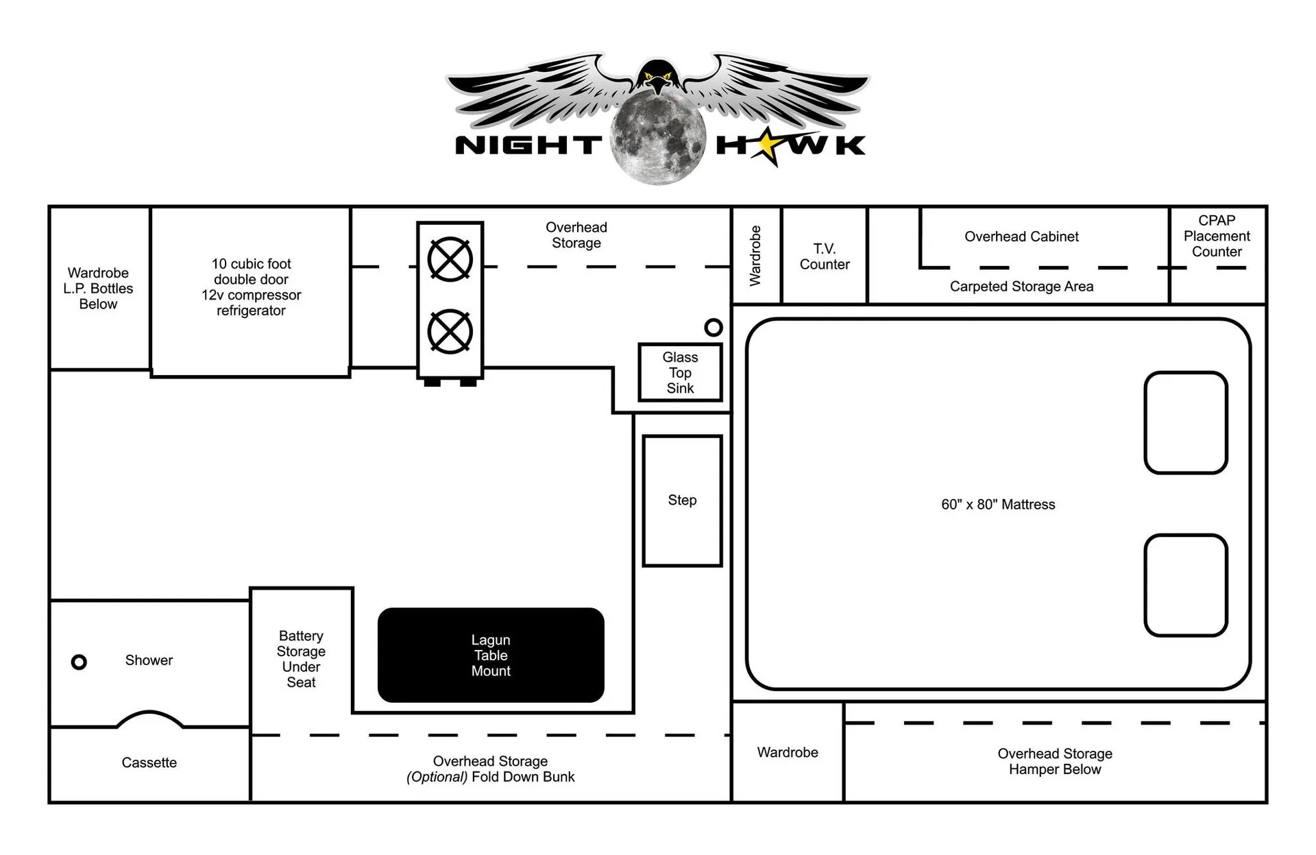 Northstar Night Hawk BASE floor plan
