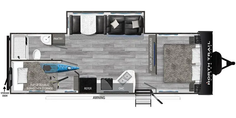 Heartland North Trail Ultra-Lite NT 27BHG floor plan