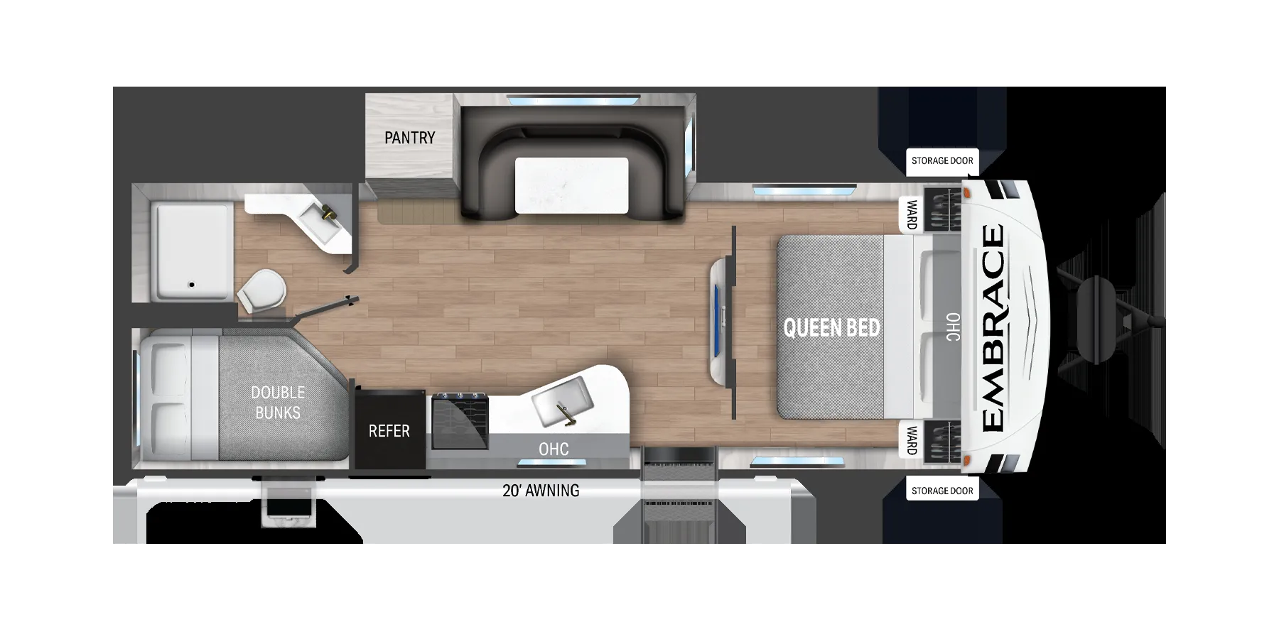 Cruiser RV Embrace EL25DB floor plan