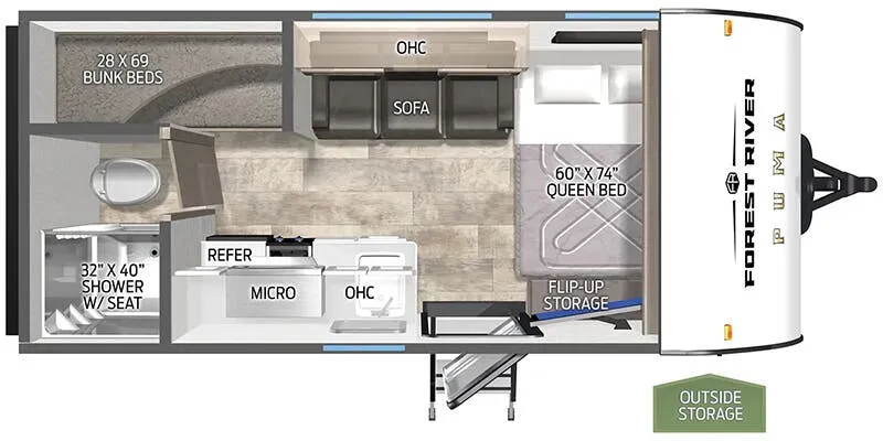 2026 Palomino Puma Camping Edition 16BHCE - Floor plan