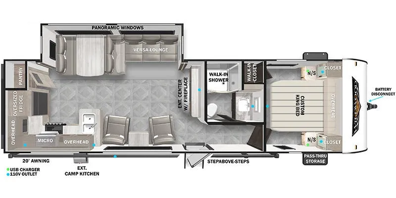 2023 Forest River Wildwood 27RK - Floor plan