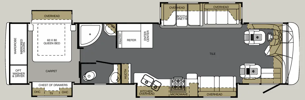 Forest River Berkshire 390 QS floor plan