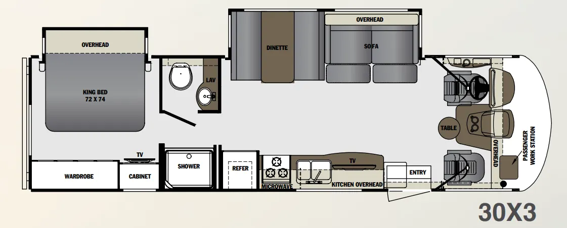 Forest River Georgetown 3 Series GT3 30X3 floor plan