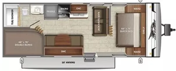 2022 Jayco Jay Flight 264BH - Floor plan