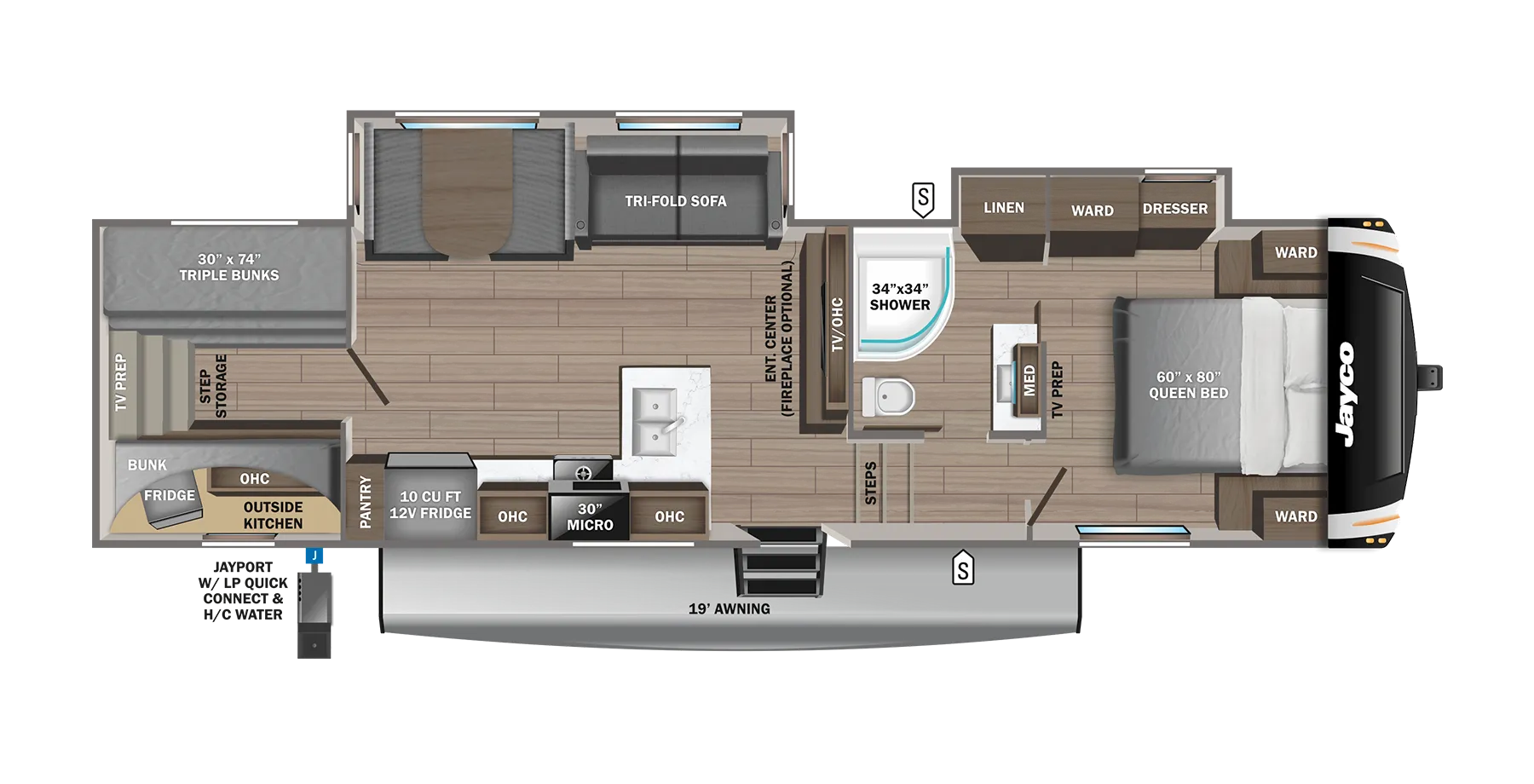 Jayco Eagle 29.5BHOK floor plan