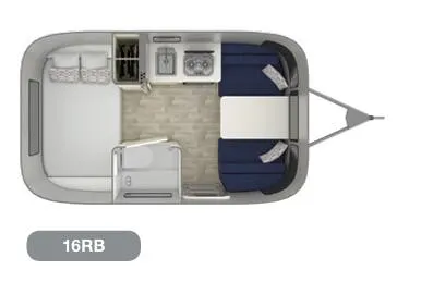 Airstream Bambi 16RB floor plan