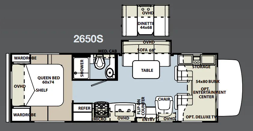 Forest River Sunseeker 2650S floor plan