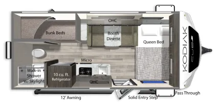 Dutchmen Kodiak Cub 162BH floor plan