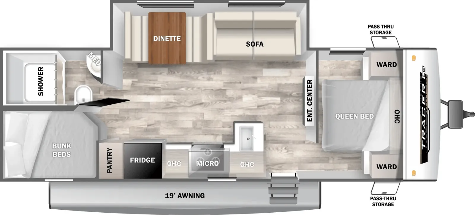 2025 Prime Time Tracer 270BHSLE - Floor plan