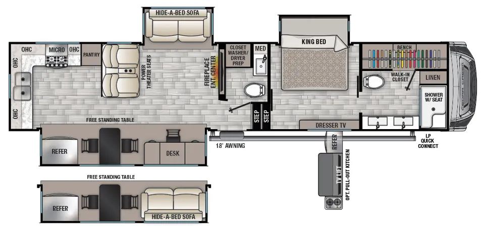 Forest River Cedar Creek 388RK2 floor plan