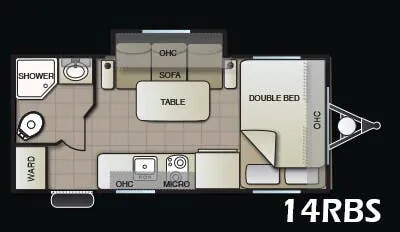 Pacific Coachworks Panther Mini 14RBS floor plan