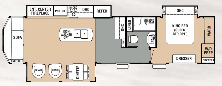 Forest River Cedar Creek Cottage 40CRS floor plan