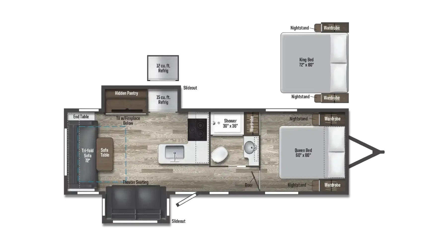 2023 Winnebago Voyage 2730RL - Floor plan