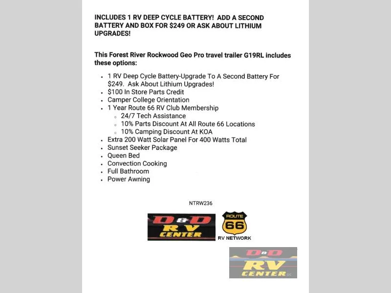 2026 Forest River RV Rockwood GEO Pro 19RL - Photo 3