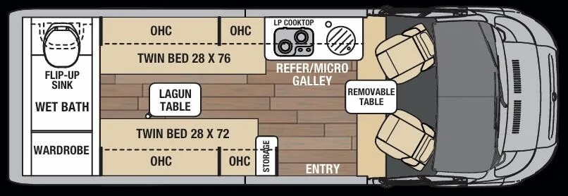 Coachmen Nova 20RB floor plan