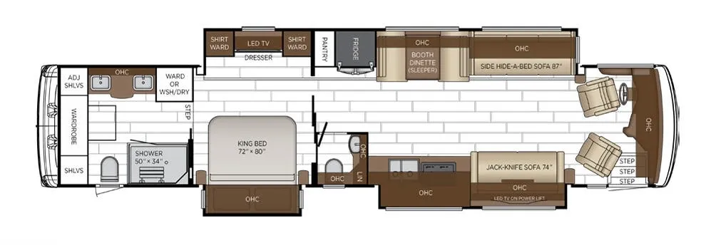 Newmar Dutch Star 4369 floor plan