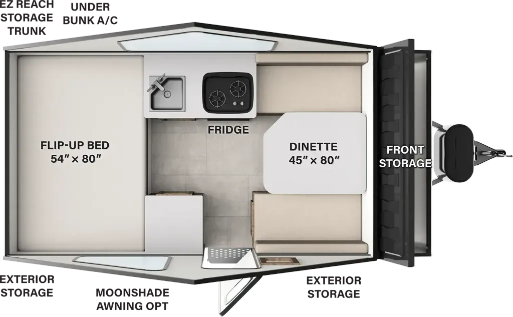 2025 Forest River Rockwood Premier A122S floor plan