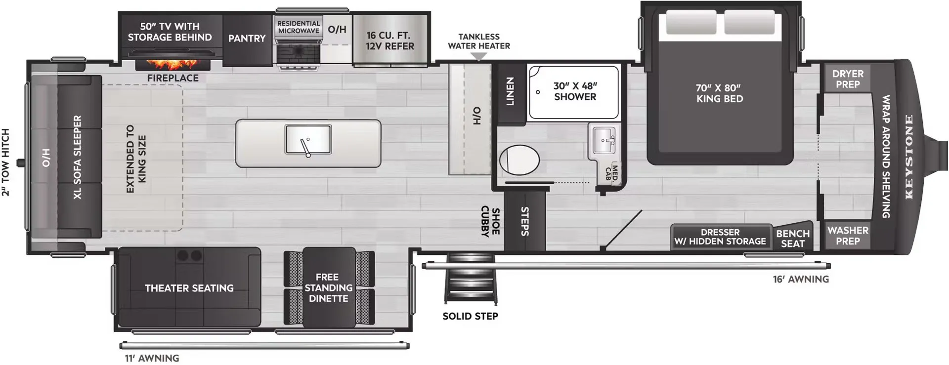 2026 Keystone Arcadia 3260RL - Floor plan