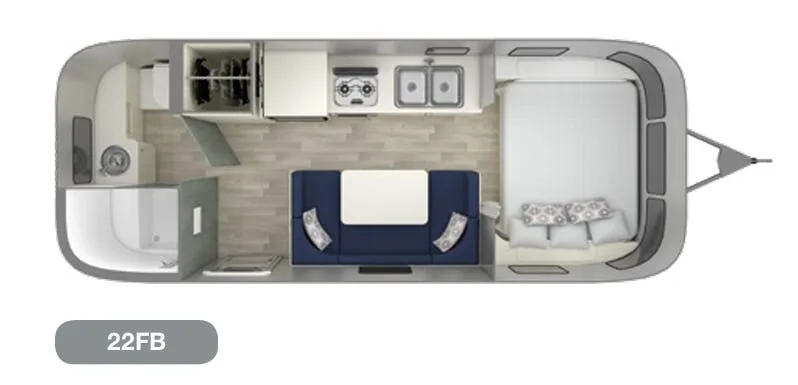 Airstream Bambi 22FB floor plan