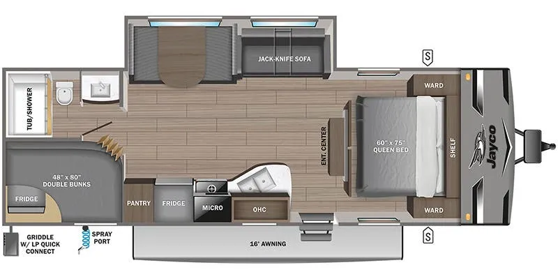 2024 Jayco Jay Flight 267BHS - Floor plan
