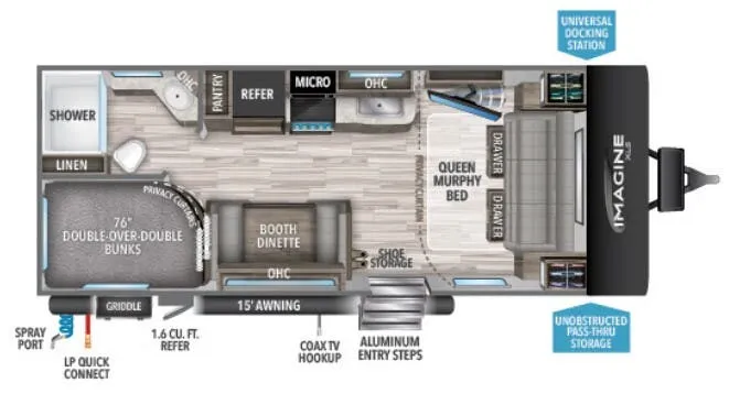 Grand Design Imagine XLS 21BHE floor plan