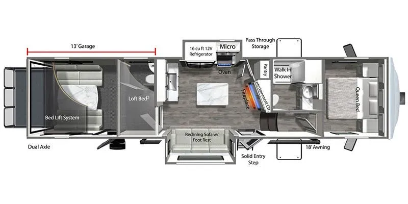 2026 Dutchmen RV Voltage V-Series 3500 - Floor plan