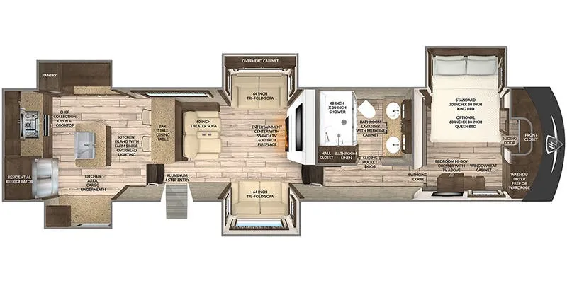 2021 Vanleigh Vilano 394RK - Floor plan