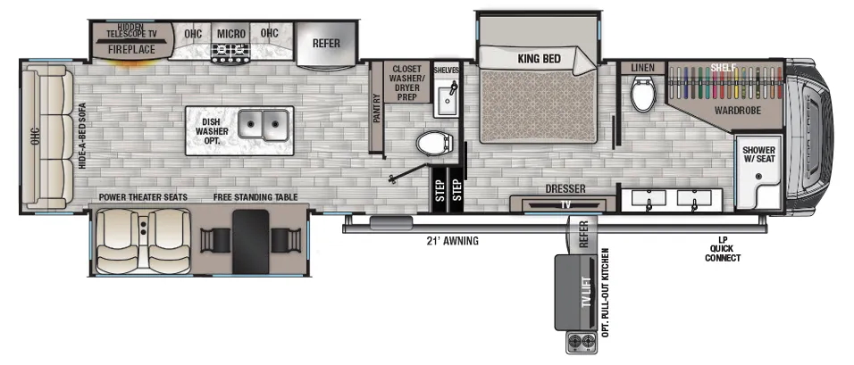 Forest River Cedar Creek 388WDM floor plan