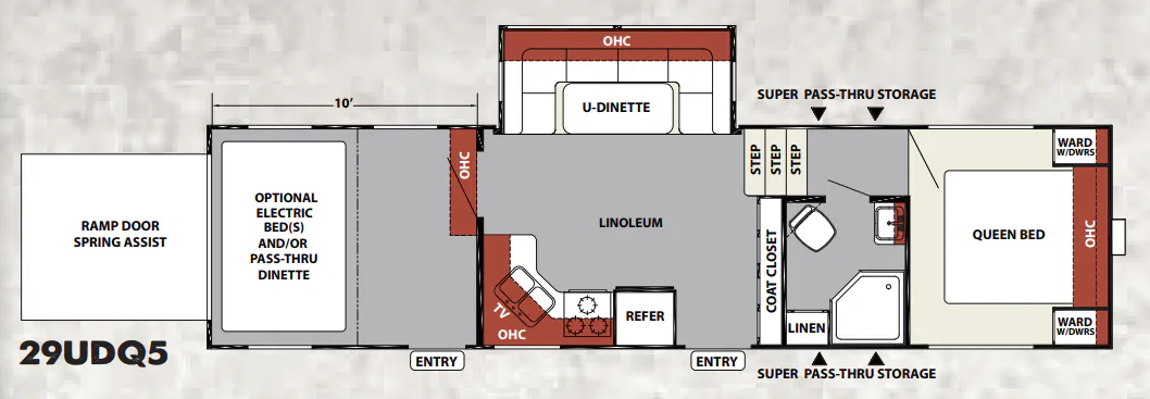 Forest River XLR Nitro 29UDQ5 floor plan