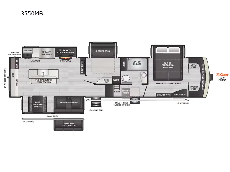 2023 Keystone Arcadia 3550MB - Floor plan