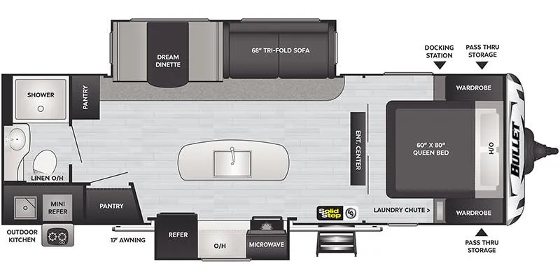 2017 Keystone Bullet 265RBIWE floor plan