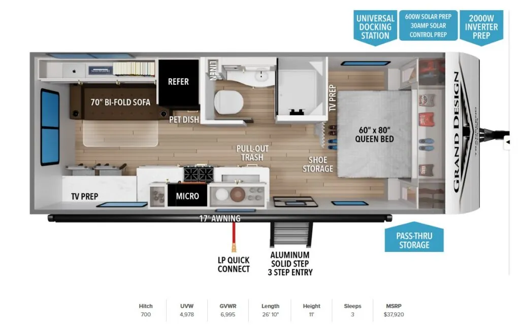2026 Grand Design Transcend Xplor 21RLX floor plan