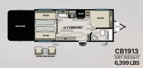 Forest River Stealth CB1913 floor plan