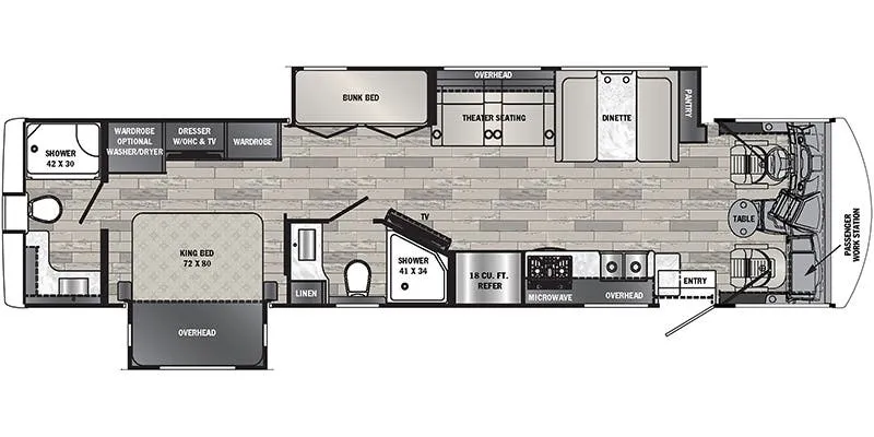 2022 Forest River Georgetown 7 Series GT7 36K7 floor plan