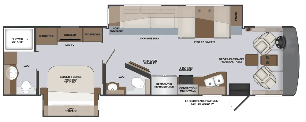 2026 Holiday Rambler Vacationer 35K floor plan