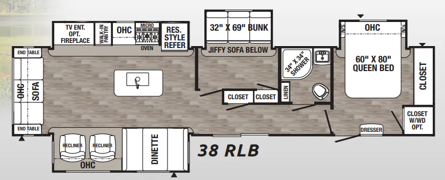 Palomino Puma 38RLB floor plan