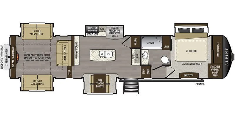 Keystone Alpine 3851RD floor plan