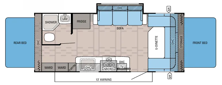 Jayco Jay Feather X23B floor plan