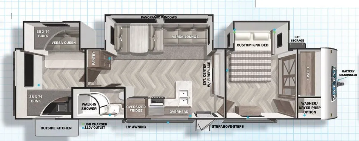 Forest River Salem 33TS floor plan