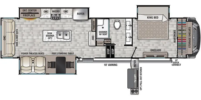 2022 Forest River Cedar Creek 345IK - Floor plan