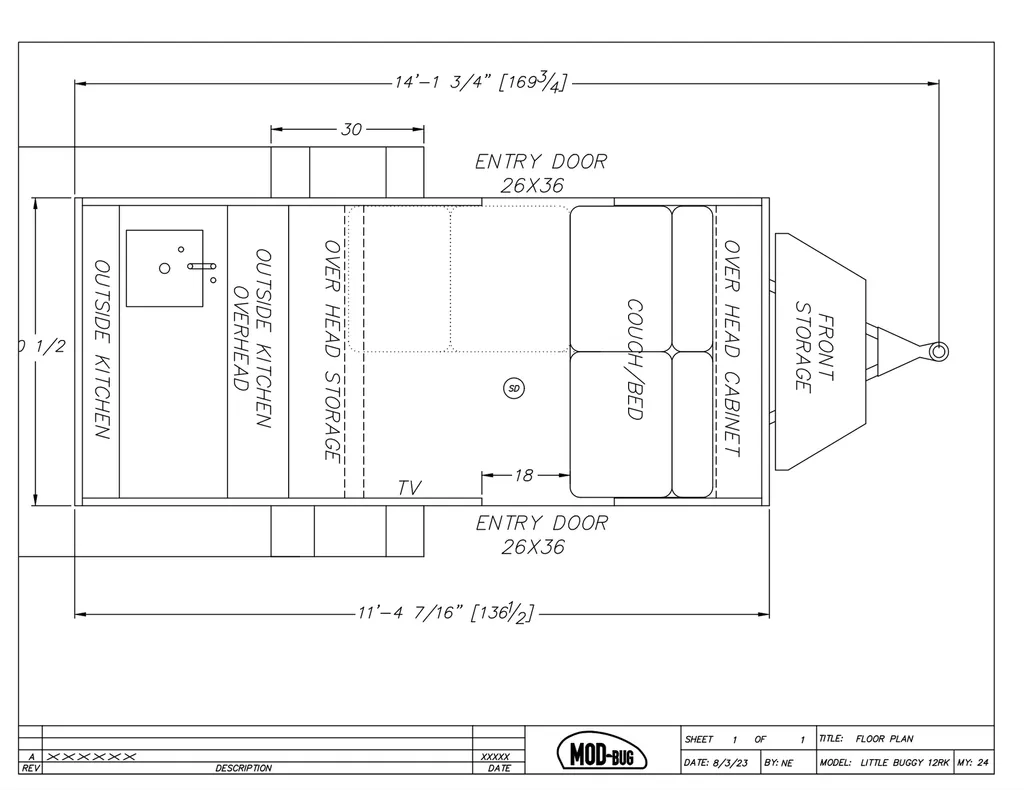 2026 Modern Buggy Trailers Little Buggy 12LRK floor plan