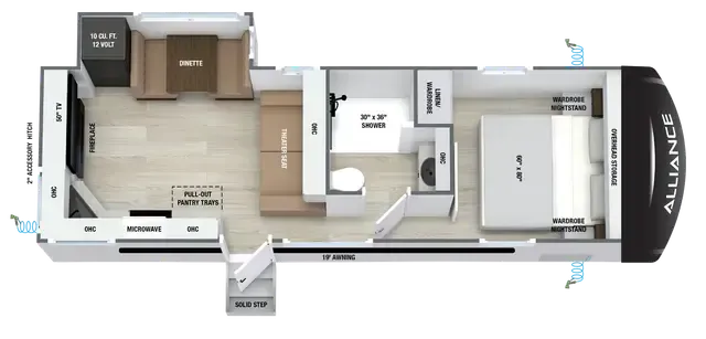 Alliance RV Delta RE250 floor plan